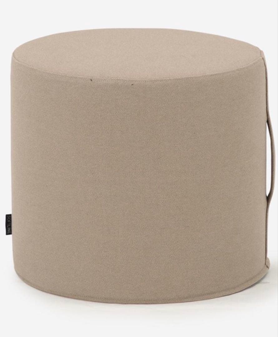 直接渡し値引有ACTUS DRUMS POUF ベージュ 直径・高さ45cm