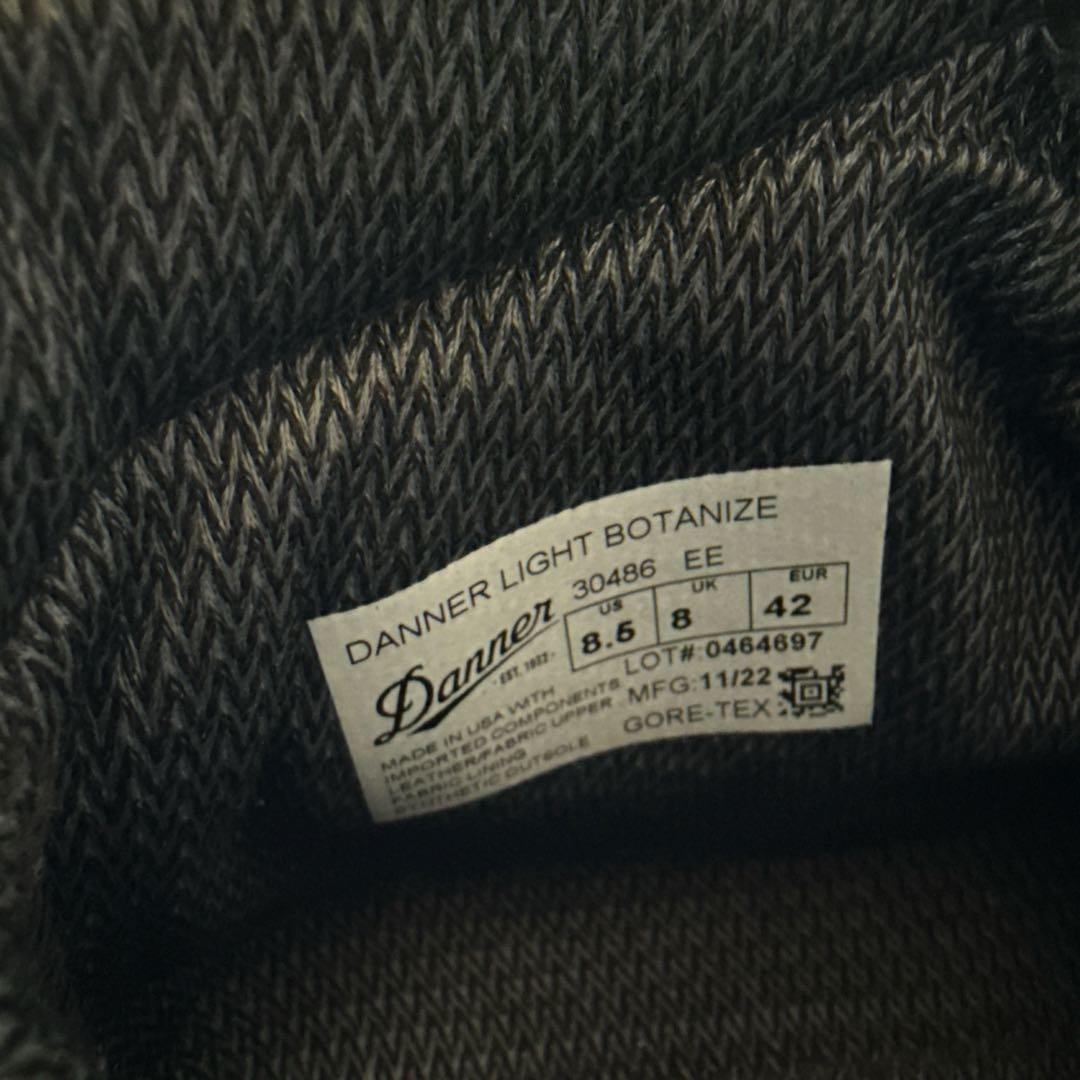 DANNER ダナーライト ボタナイズ 30486 フロントジップ8.5EE