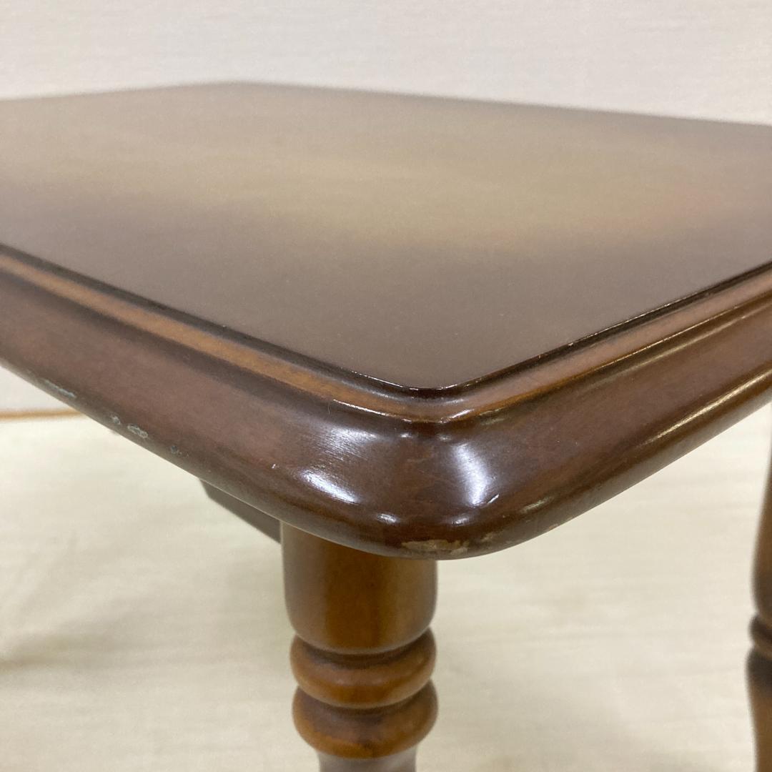 【オールドカリモク】コロニアル　サイドテーブル　リビングテーブル　昭和レトロ