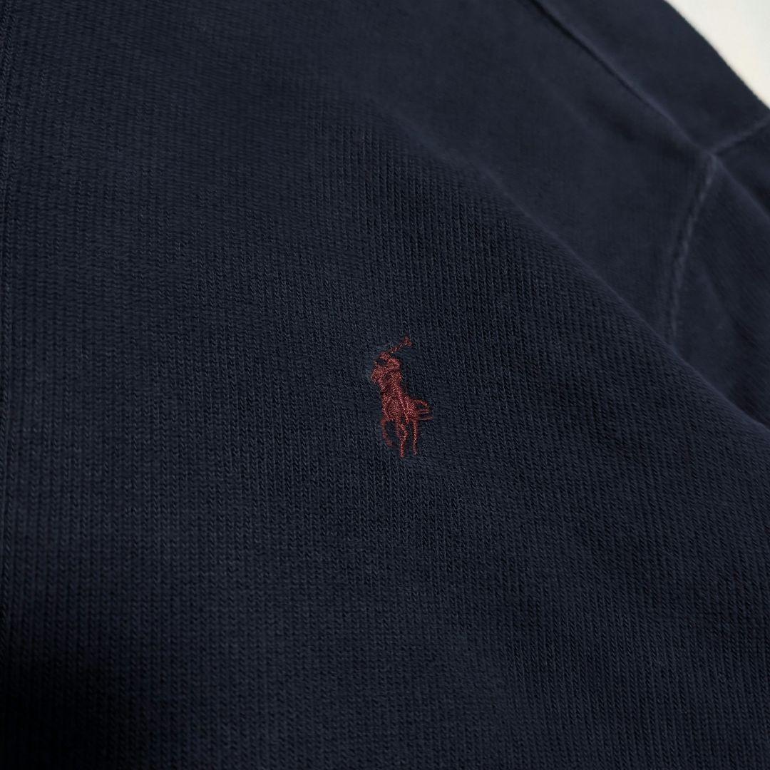 【Ralph Lauren】90sポニー刺繍ハーフジップスウェット　ネイビー