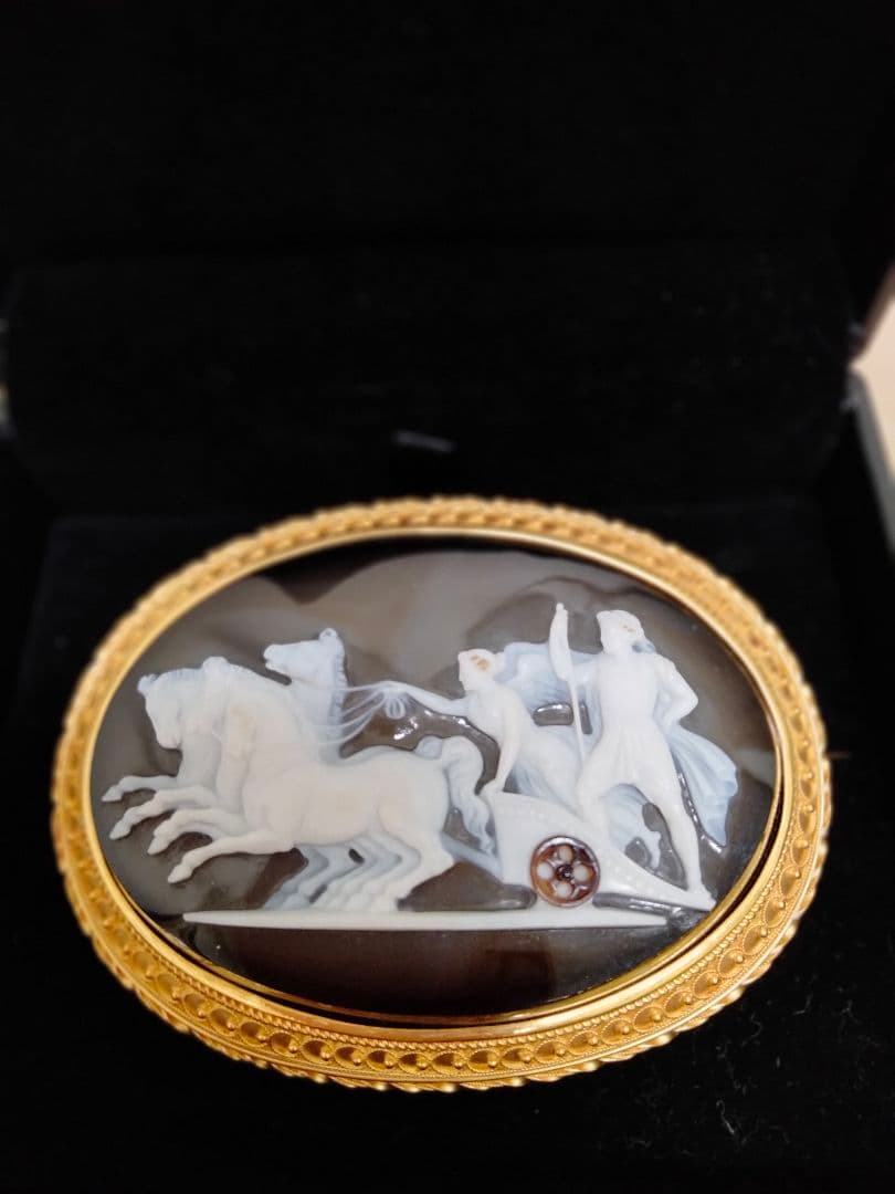 【迫力存在感満点】ストーンカメオ　瑪瑙　メノウ　ドイツイダー=オーバーシュタイン