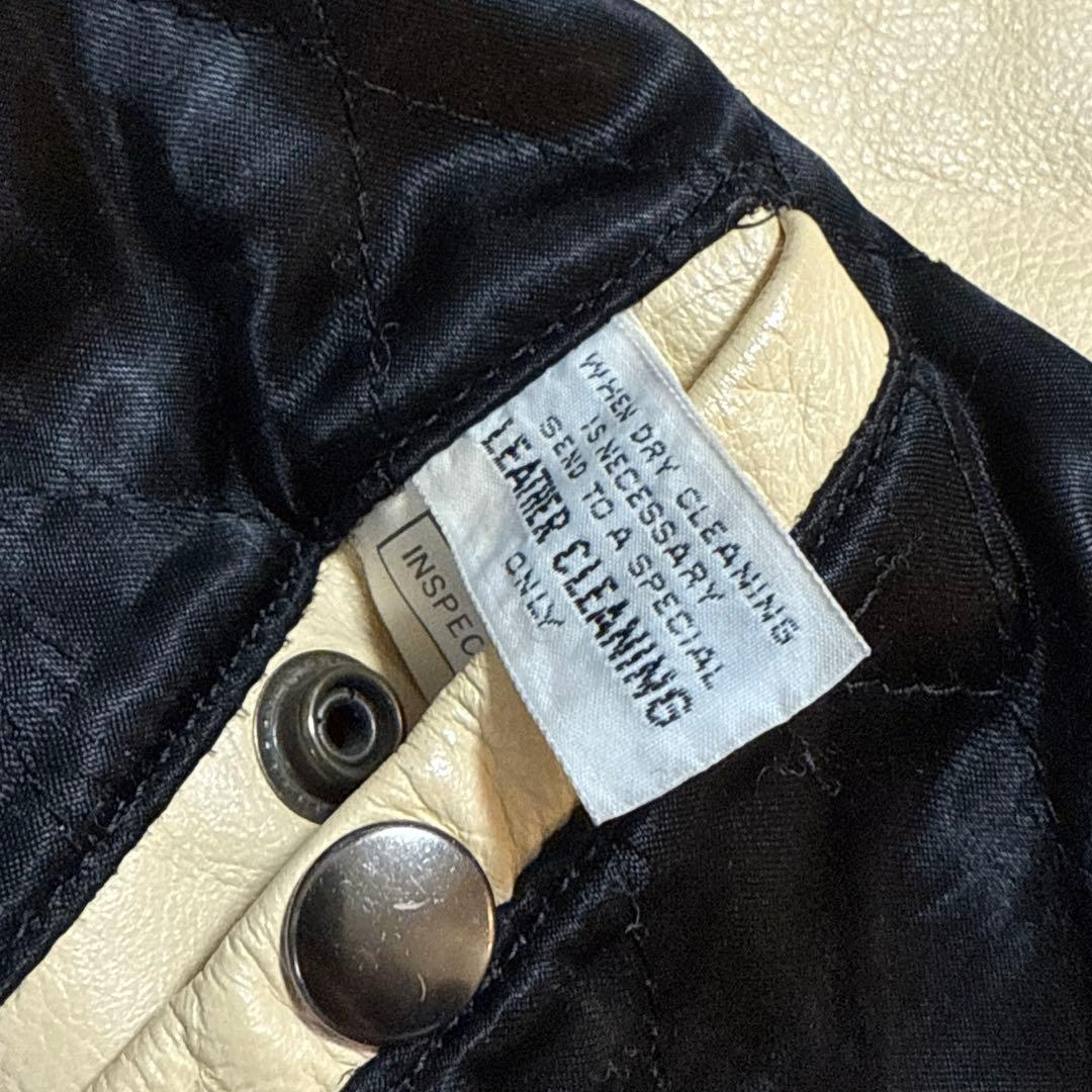 STUSSY スタジャン ネイビー/アイボリー