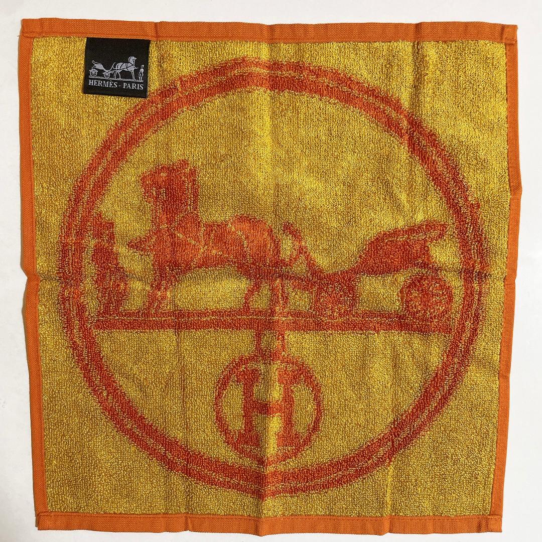 HERMES　エルメス タオルハンカチ デュック タイガー