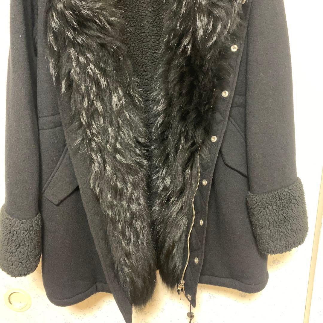 ボリュームファー付きモッズコート　Y2K 平成ギャル　フェアリーグランジ