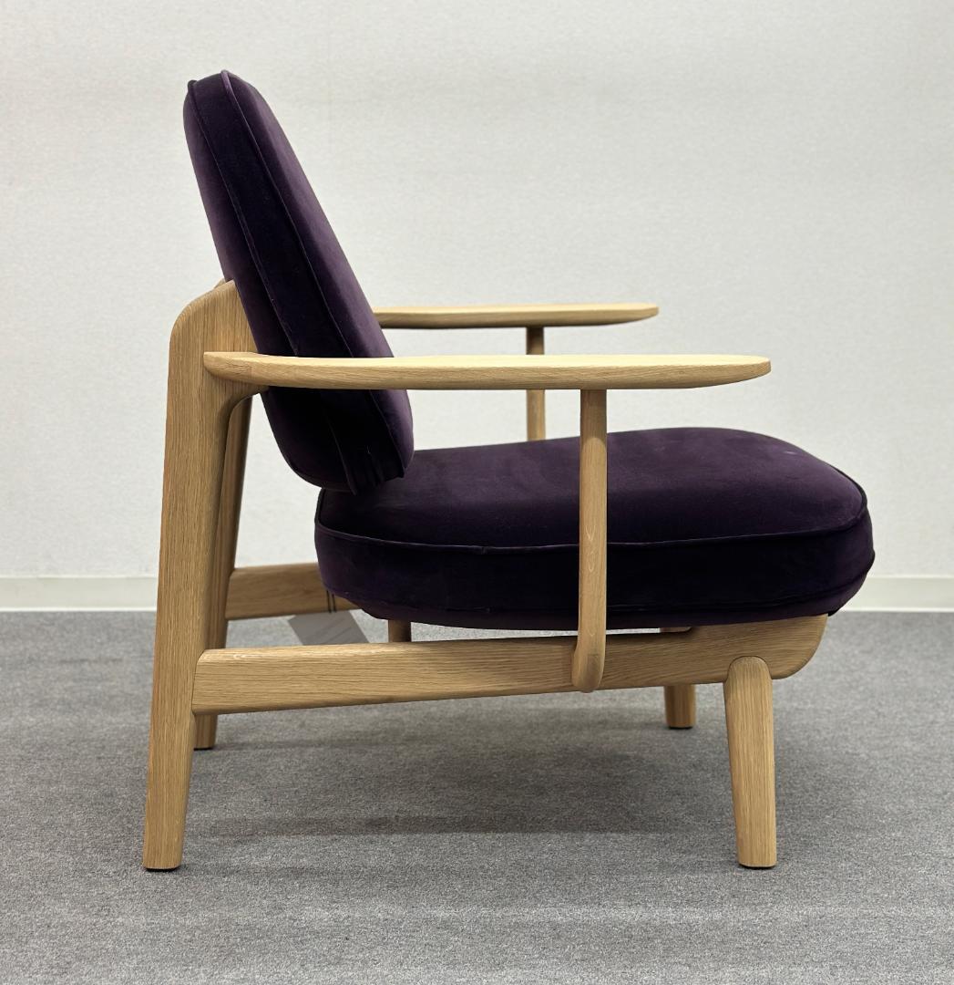 美品■フリッツハンセン■FREDラウンジチェア　JH97　パープル　ソファ　北欧