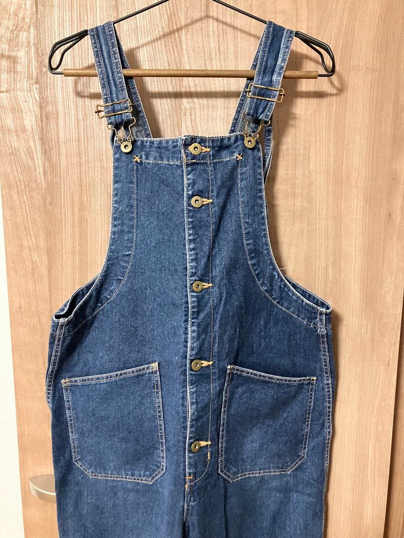アメリカニーノ デニムオーバーオール　デッキパンツ　サロペット　つなぎ