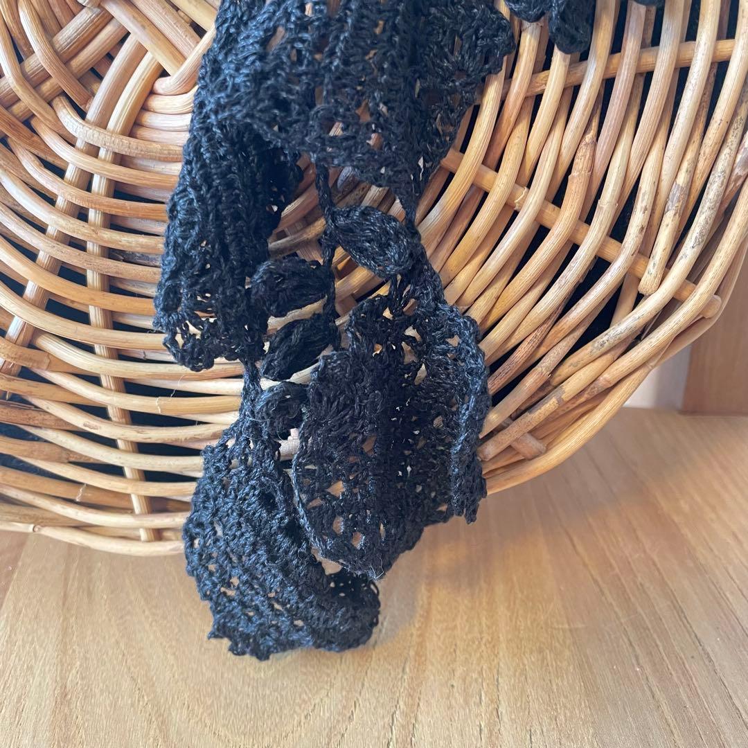 ebagos エバゴス レース装飾 ワンハンドル バスケットバッグ