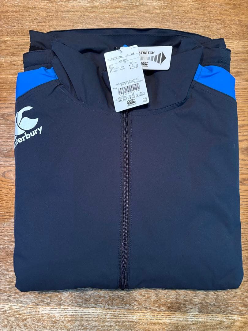 Canterbury ウォームアップウェア 黒/青 LL 商品は写真２〜３枚目