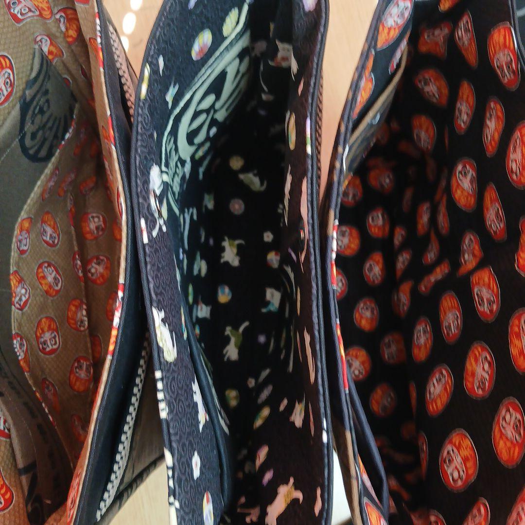 たかまさショルダーバッグハンドメイド　　　前掛け、レトロ柄　3点