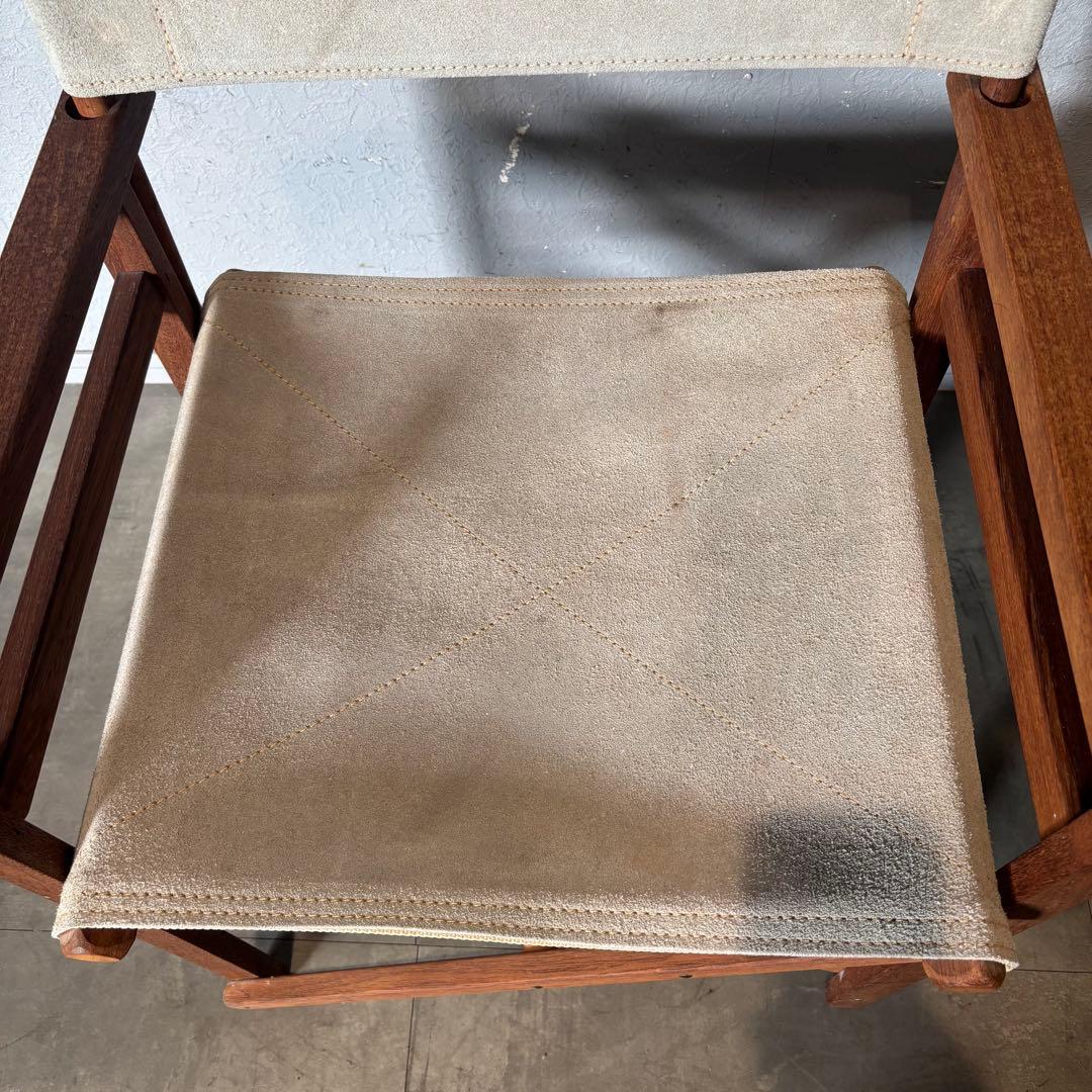 ディレクターチェア　革張り　グレー　オーストラリア