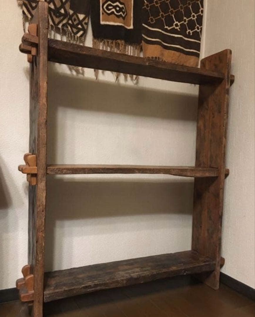 アジアン家具 チーク材 組み木棚