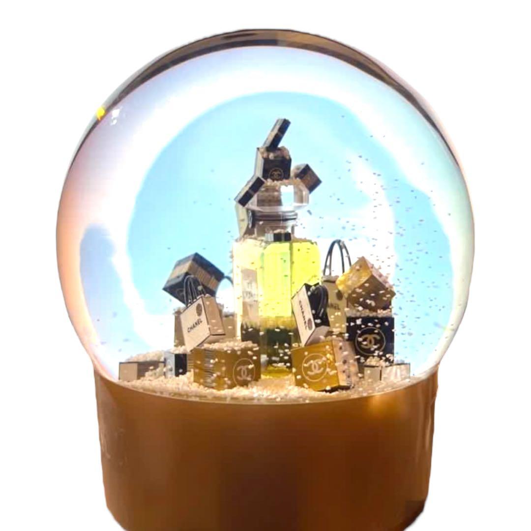 【新品未開封】 CHANEL N°5 金色 スノードーム 特大サイズ 電動式 ③