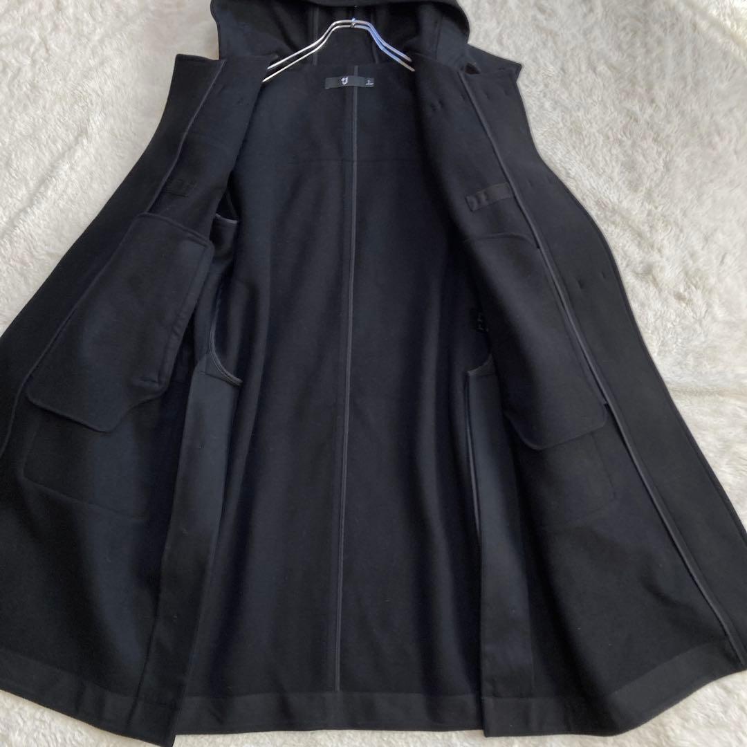 【極美品・完売品】ユニクロ+J　ウールオーバーサイズダッフルコート　黒　サイズL