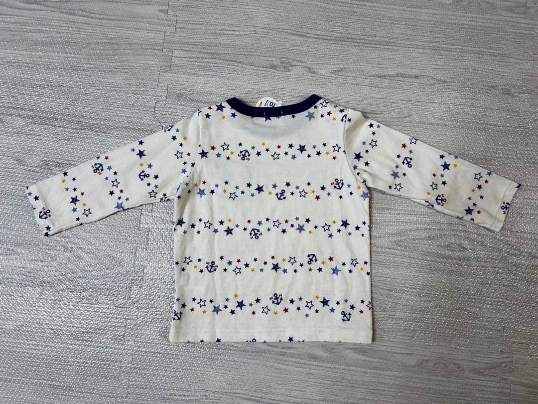 mikiHOUSE デニムオーバーオール　トップス　スタイ3点SETタグ付き