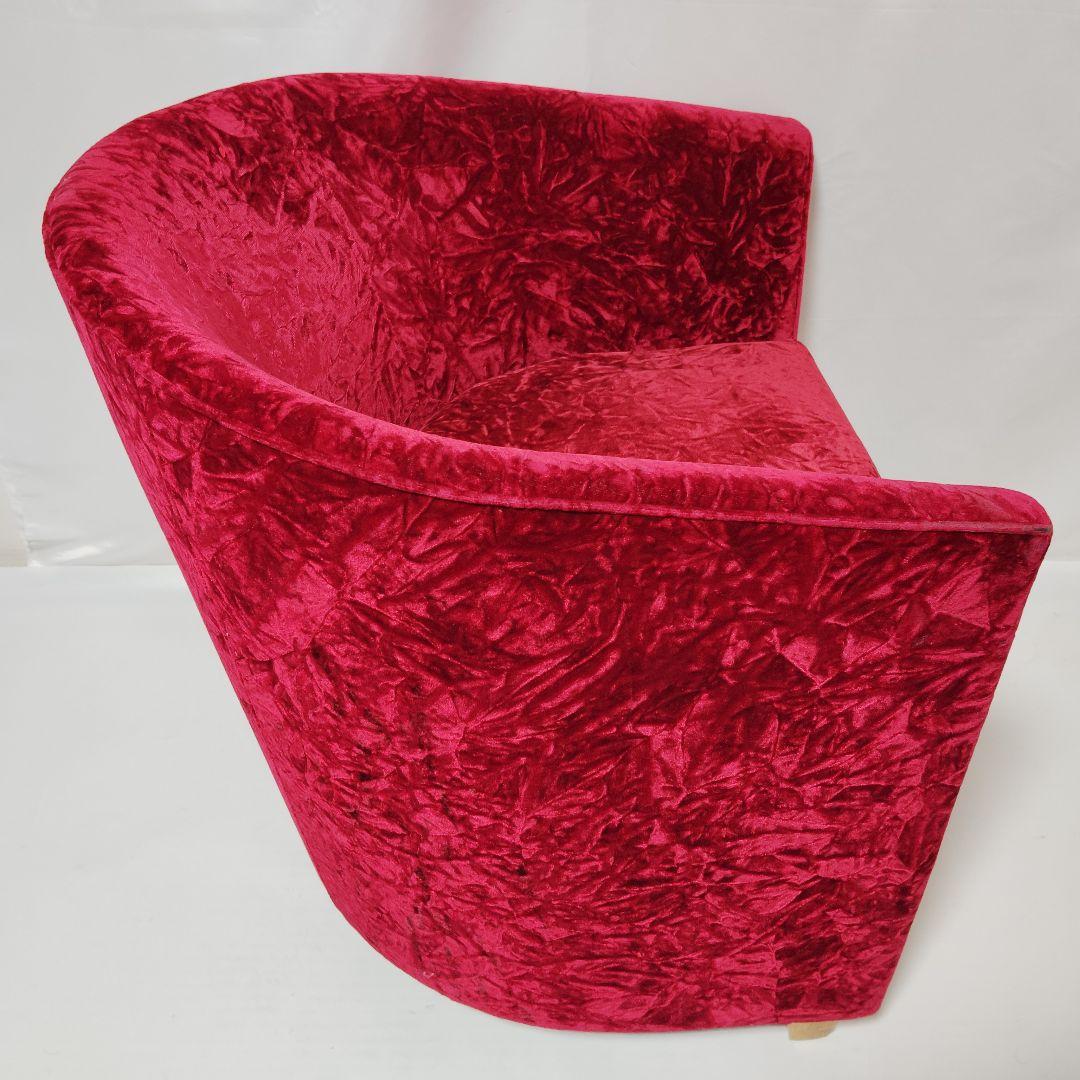 ADAL ベロア チェア ソファー １人用 レッド