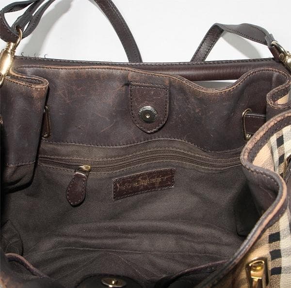 シ*ー様 バーバリー Haymarket ノバチェック ハンドバッグ 2way