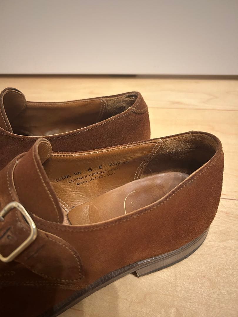 ポールセンスコーン クロケット製　スエード シングルモンク 6