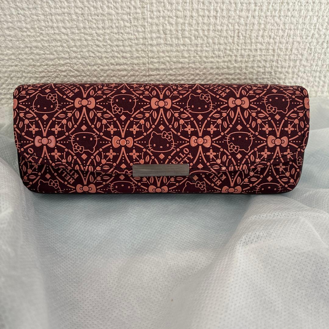 ま*り様 甲州印伝 印傳屋 ハローキティ 眼鏡ケース ピンク×黒 リボン未使用