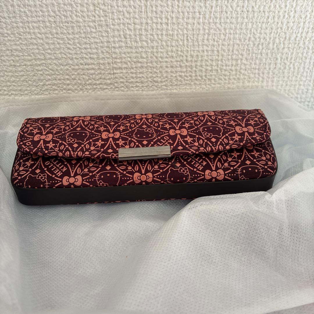 ま*り様 甲州印伝 印傳屋 ハローキティ 眼鏡ケース ピンク×黒 リボン未使用