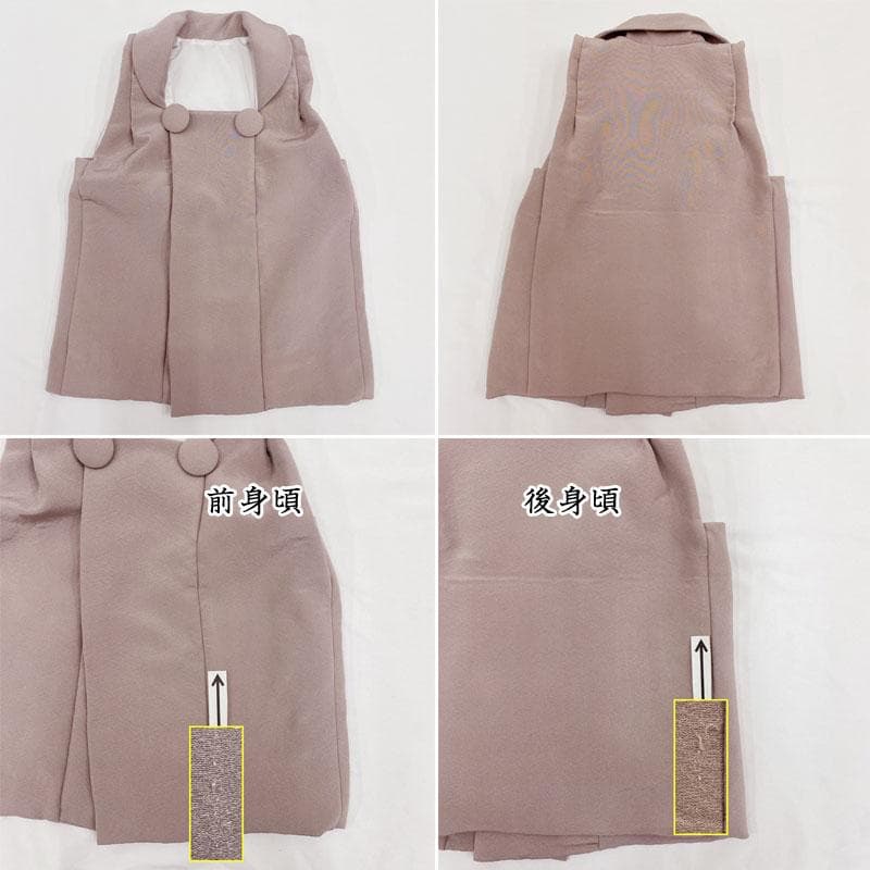 503ag81◎七五三 三歳 女の子 アンティーク着物&被布 濃い紫◎