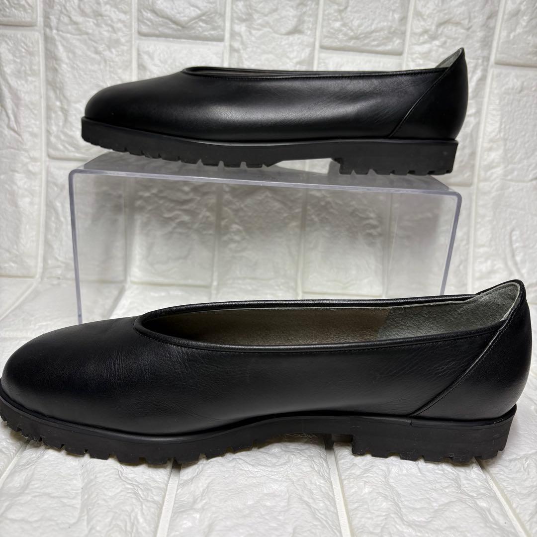 セール‼️【美品】 ヨーガンレール フラットシューズ レザー ブラック 23.5