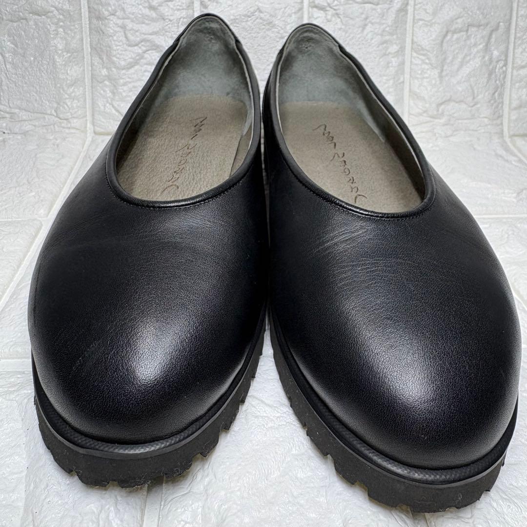 セール‼️【美品】 ヨーガンレール フラットシューズ レザー ブラック 23.5