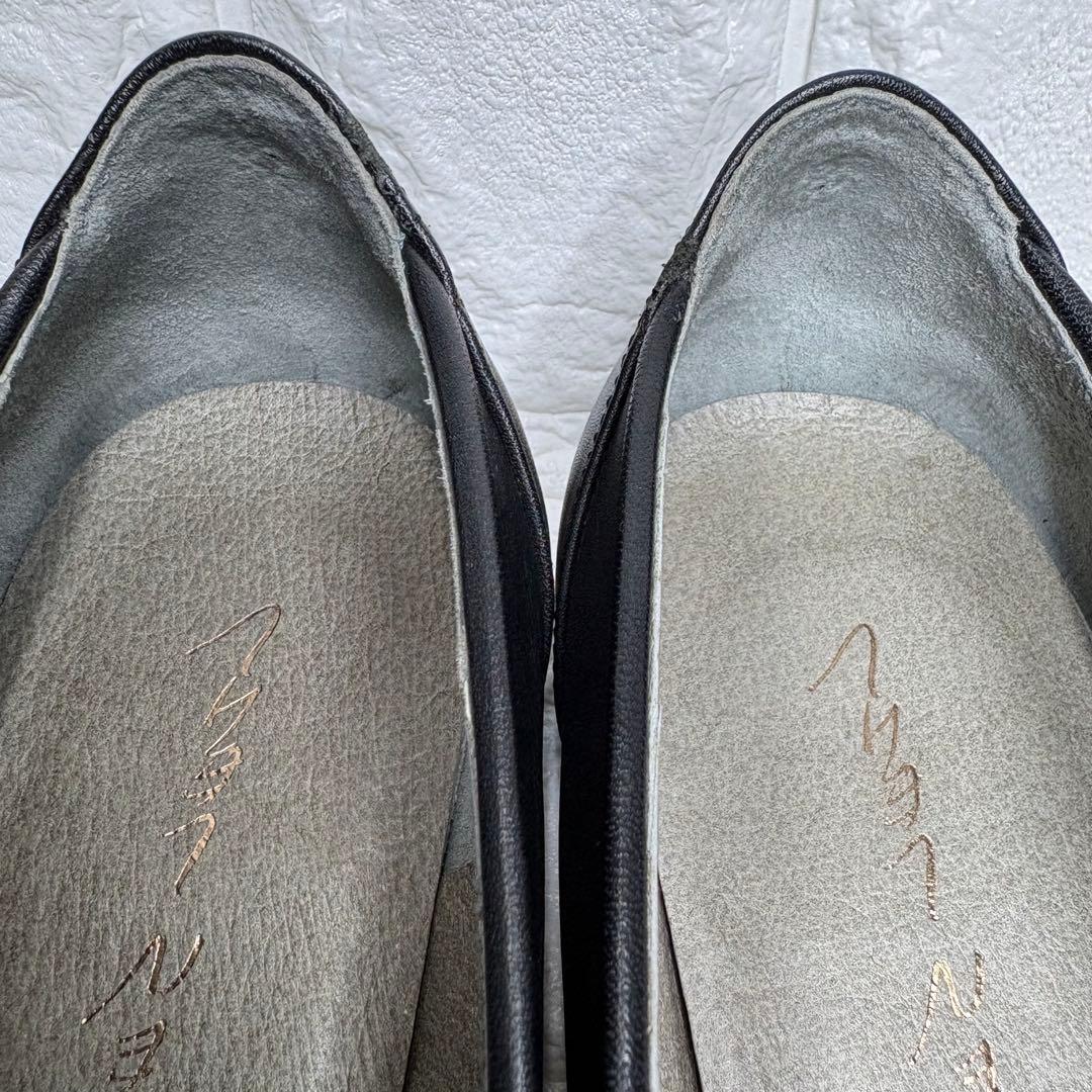 セール‼️【美品】 ヨーガンレール フラットシューズ レザー ブラック 23.5
