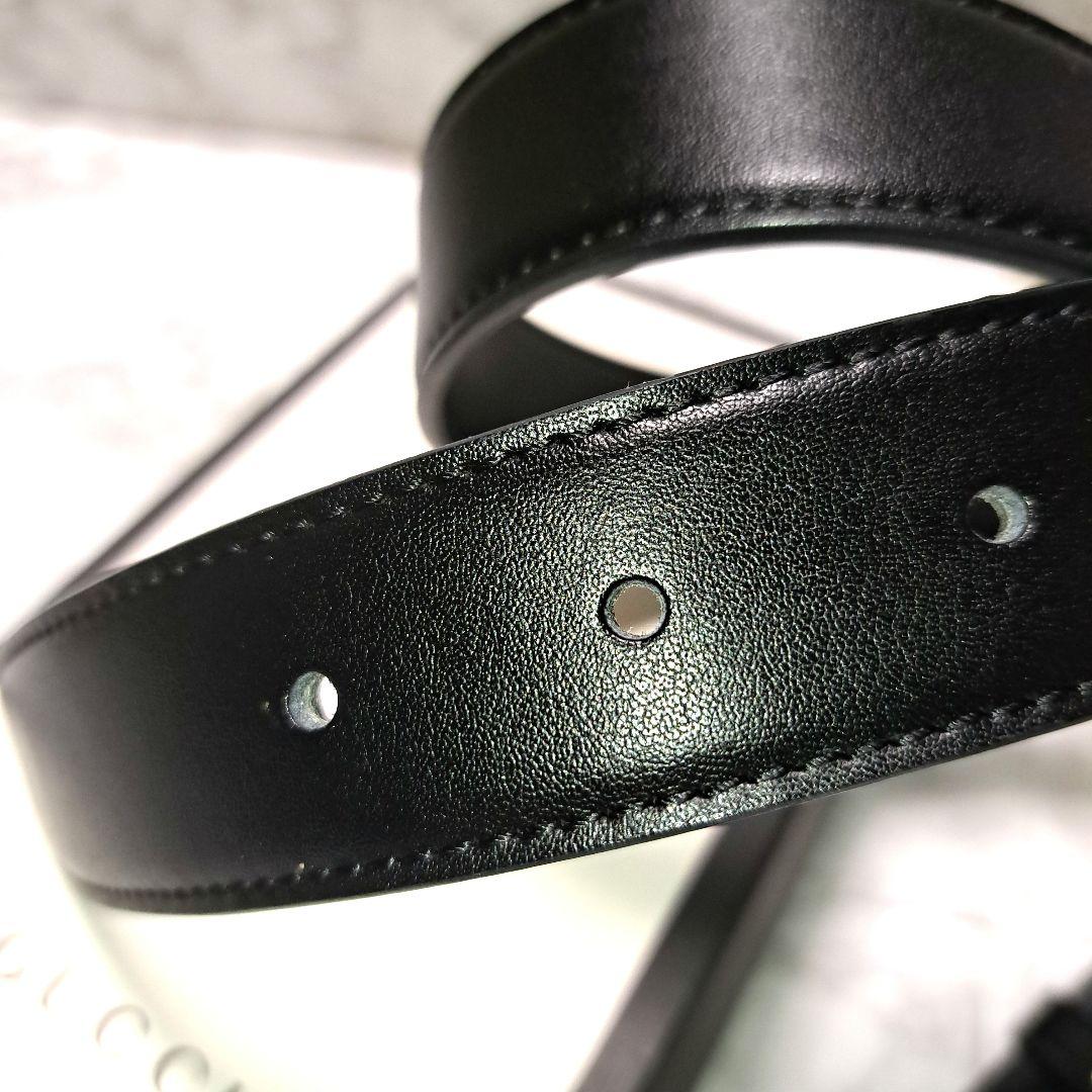 ✨️新品未使用✨️GUCCI グッチ　GGゴールドバックル　レザーベルトブラック