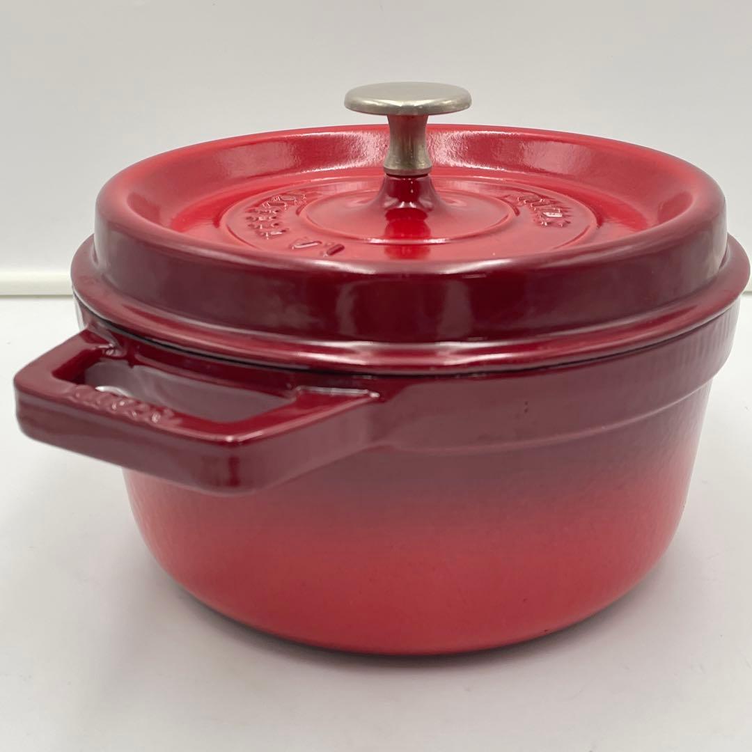 STAUB ストウブ　ピコ・ココットラウンド　20cm レッド系