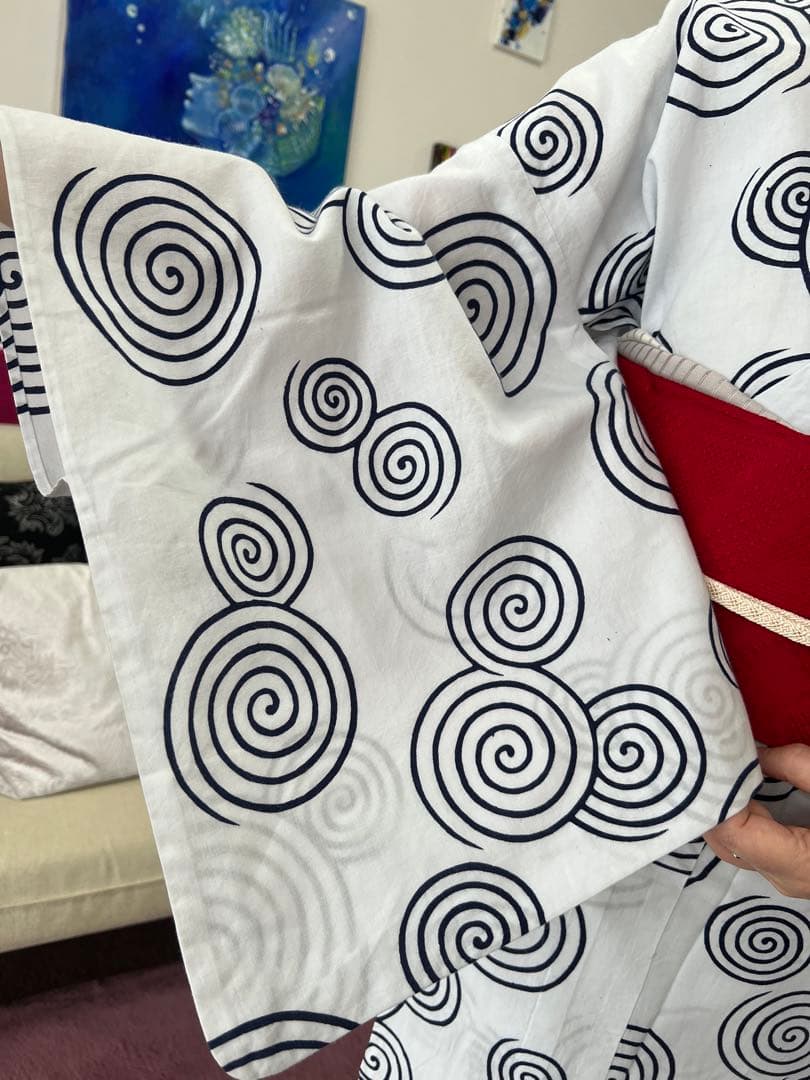 浴衣 注染 白地