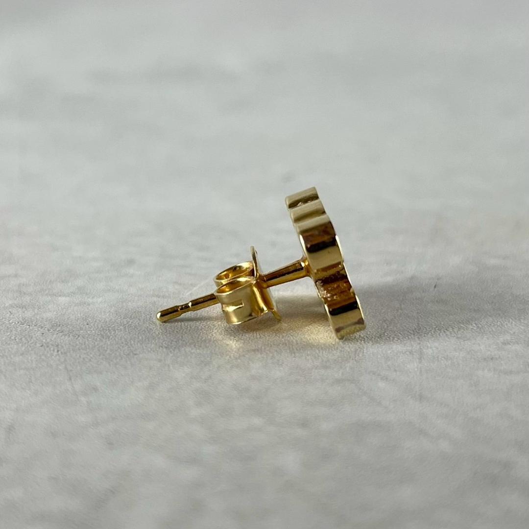 現行　CELINE　セリーヌ　トリオンフ　ラインストーン　ピアス　ゴールド　金色