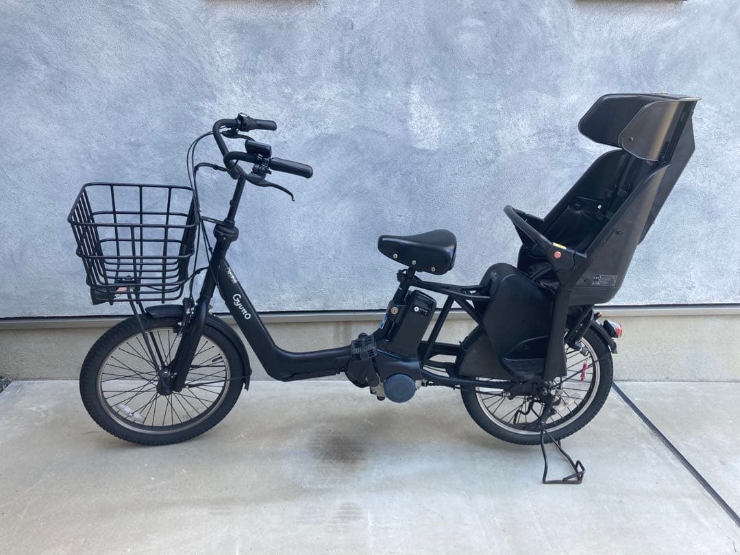 電動アシスト自転車 チャイルドシート付　ブラック　新品チャイルドシートクッション