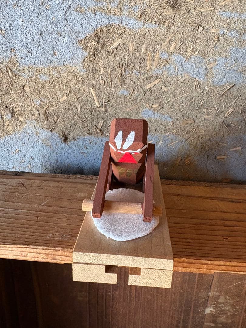 廃絶希少！奈良井宿藤屋土産物店 中西康二【からくり人形 蕎麦のし猿】郷土玩具