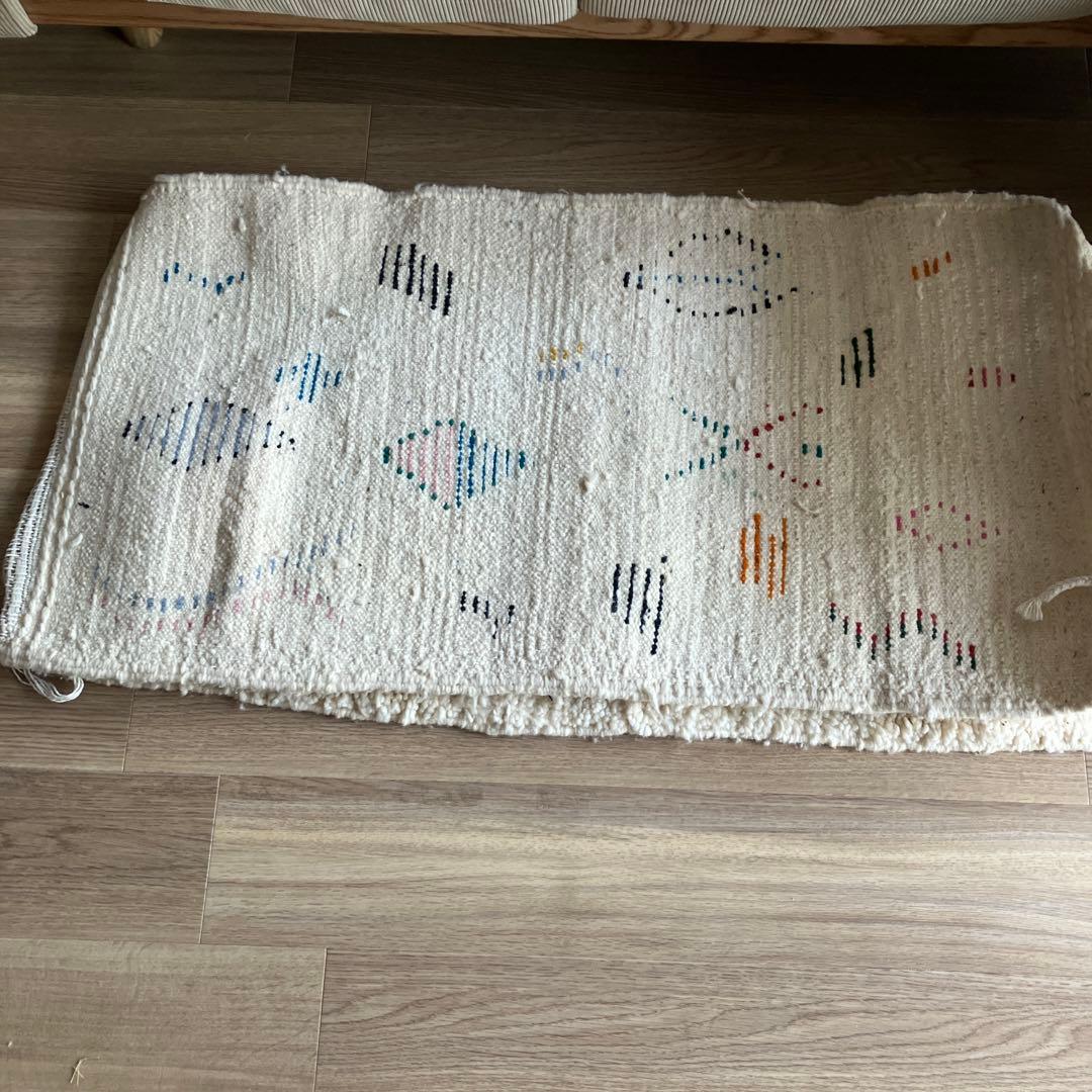 モロッコ　ラグ　アジラル　カラフル　2点