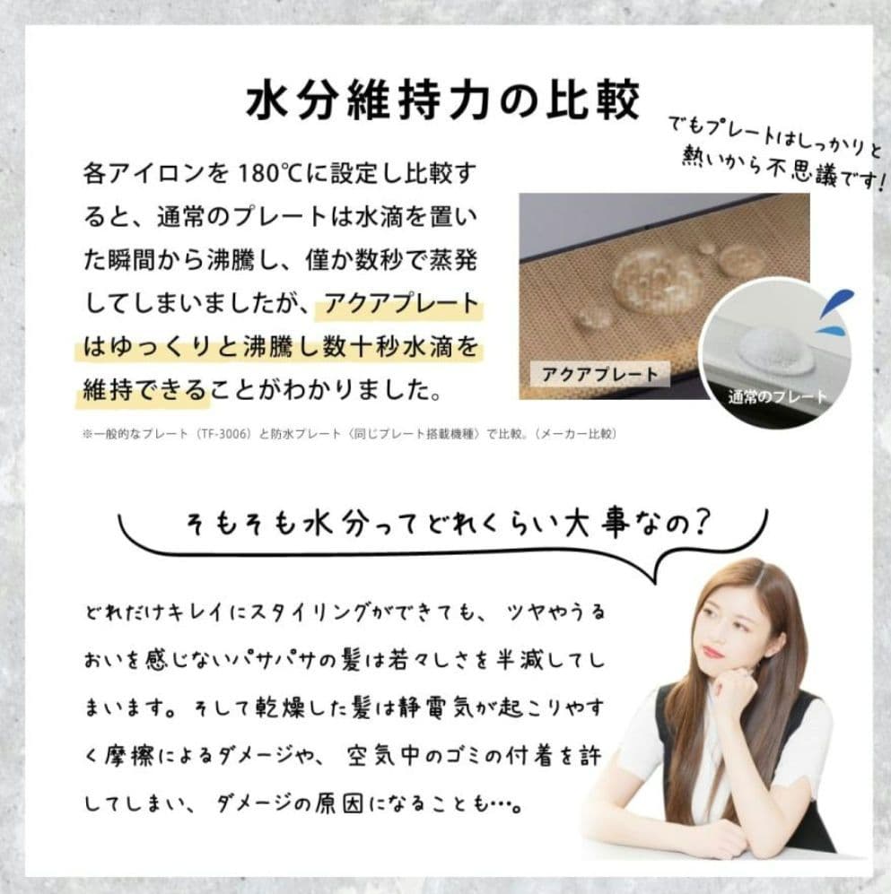 ケアライズ アクアプレート ヘアアイロン SI-500