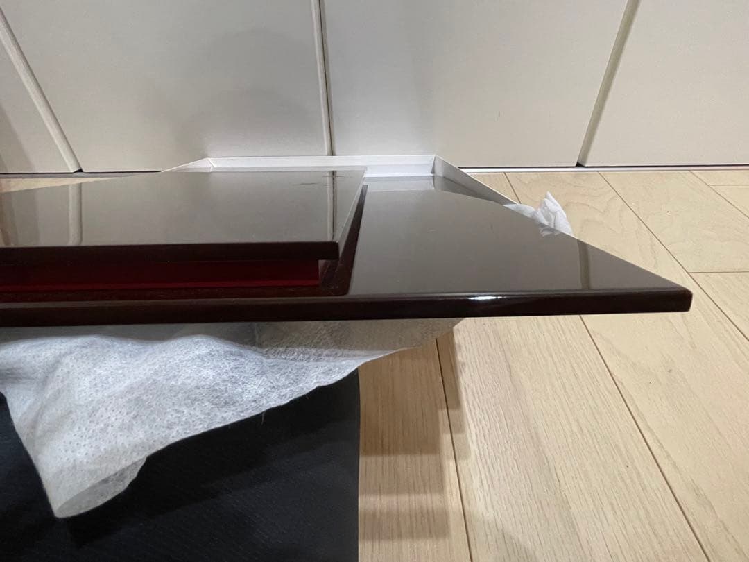 ひととえ　平台飾り２段　溜色