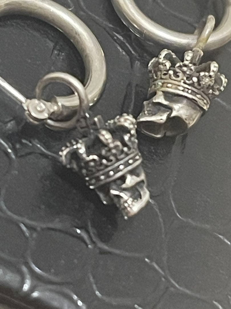 ジャスティンデイビス Justin Davis ピアス スカル 王冠 925