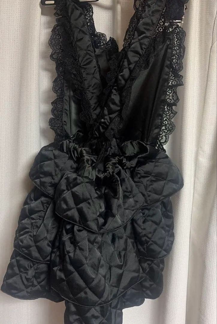 DimMoire【ディムモアール】 キルティングサロペット/Black