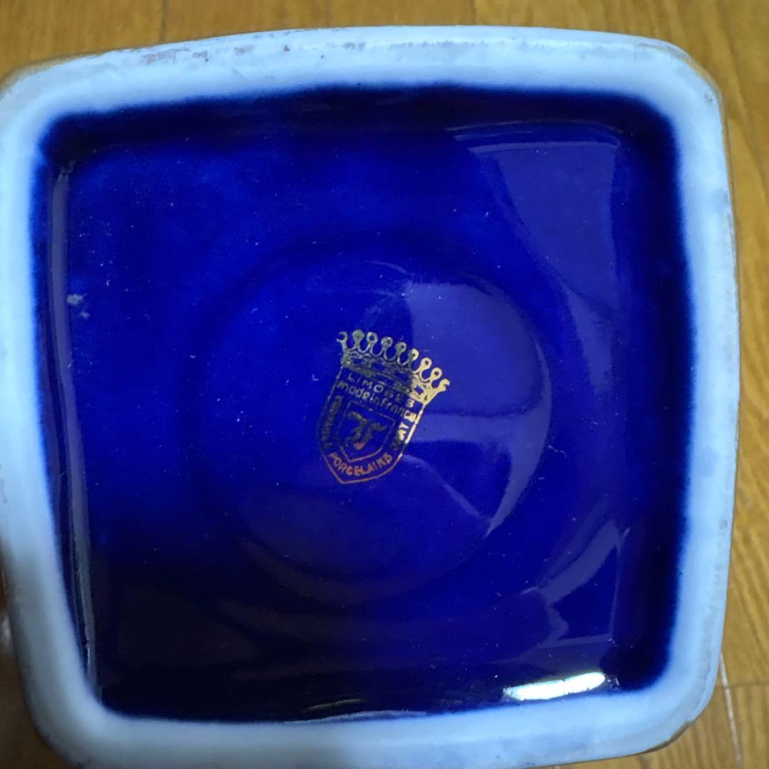 フランス　リモージュ Limoges コバルトブルー 壺
