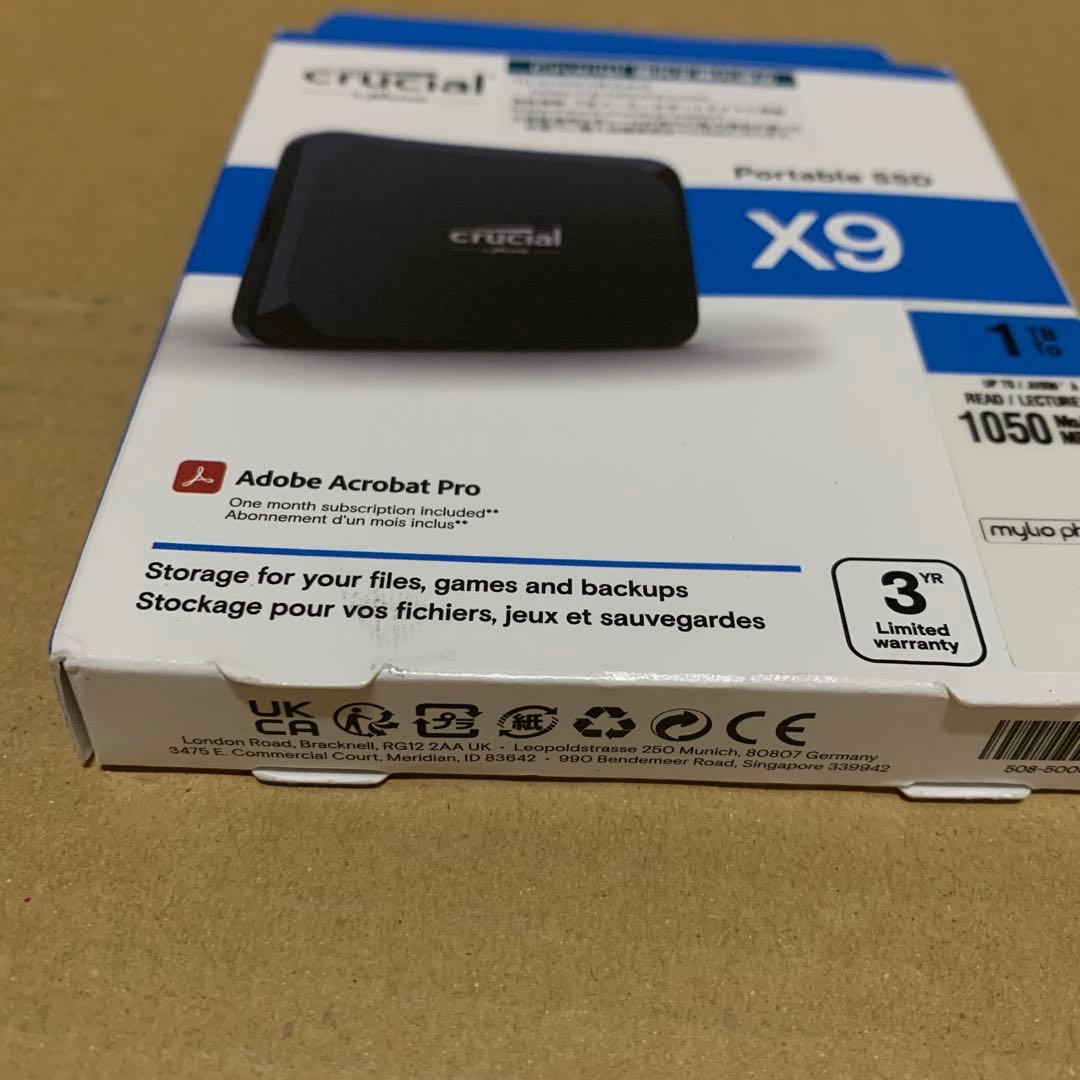 Crucial X9 外付け SSD 1TB USB3.2 Type-C