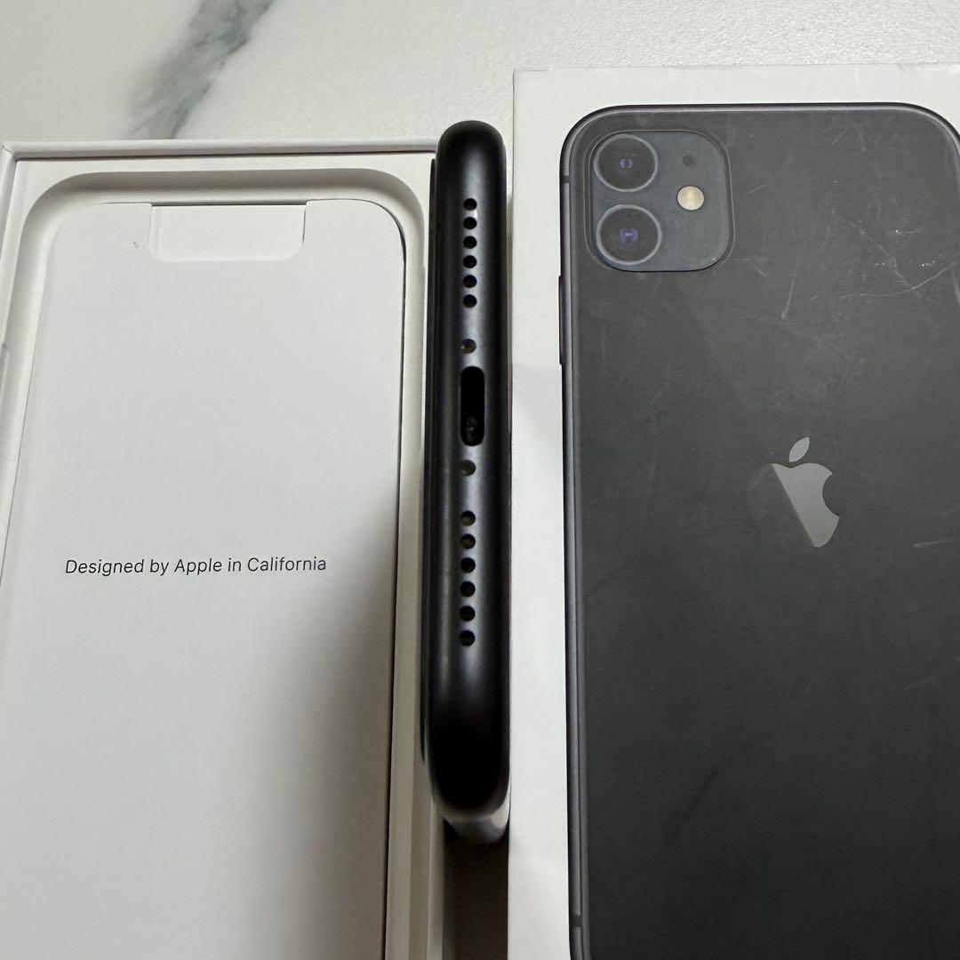 Apple iPhone 11 64gb SiMフリー ブラック 本体 箱