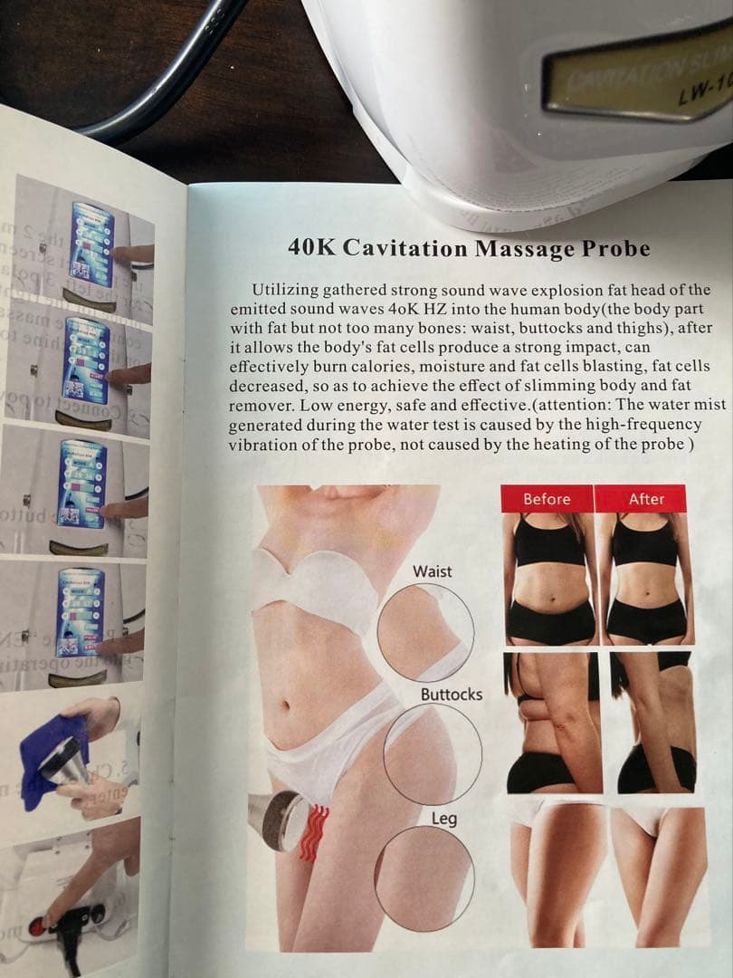 ミンミン　ボディキャビテーション　フェイシャルマッサージ器 3種ヘッド付き