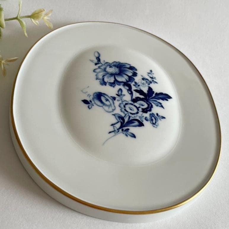 マイセン MEISSEN 陶板 プラーク ブルーフラワー 花