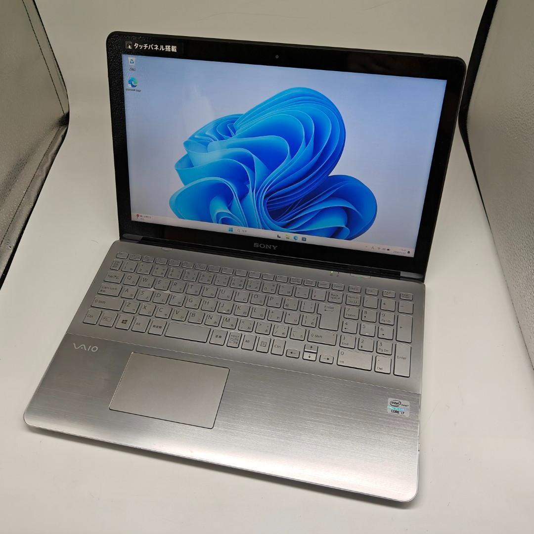 【VAIO】SVF 爆速i7 SSD256GB 12GB シルバー ノートPC