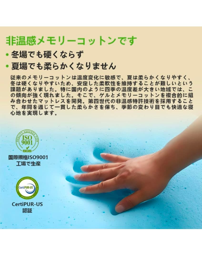 EXBLUE 竹繊維ダブルマットレス、シングルポケットスプリング ダブル