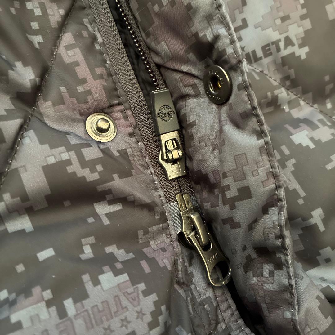 【美品】★ATHLETA アスレタ ベンチコート カモ　ブラック サイズS★