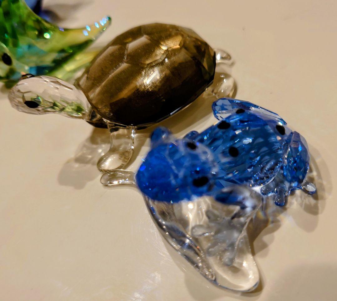 スワロフスキー　置物　スワロフスキー シーライフ シェリー＆サム　会員限定　4点