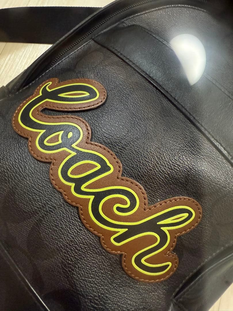 Coach ブラック ショルダーバッグ+キーホルダー