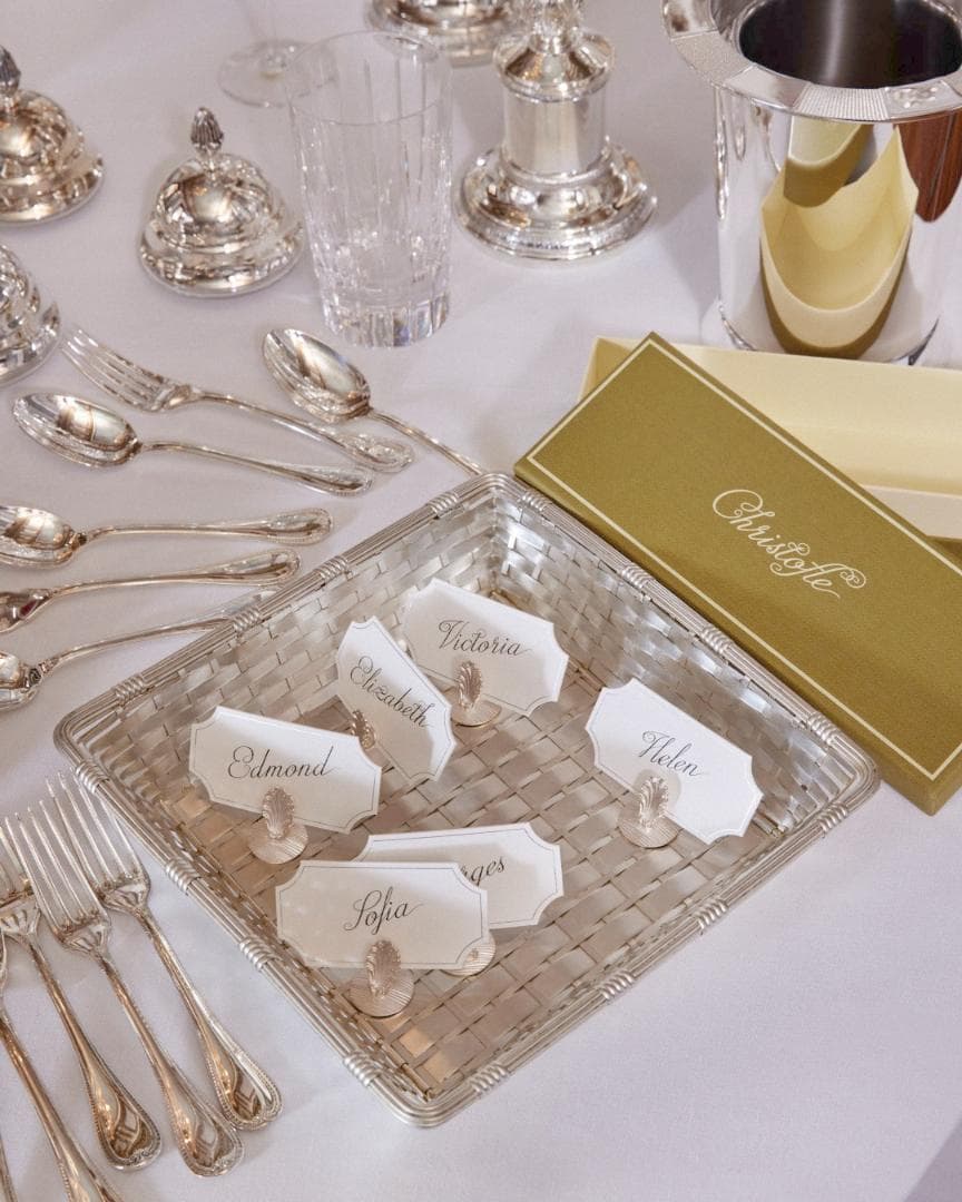 フランス　クリストフル　シェル　シルバープレート　カードホルダー　2.5cm