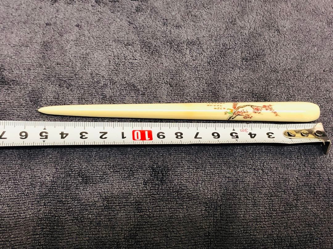 中国美術　天然素材　和装小物　象嵌　簪 かんざし アンティーク　時代物 美品